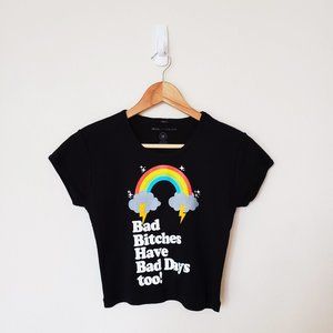 Megan Thee Stallion CROP TOP | BAD DAYS BLACK RAINBOW